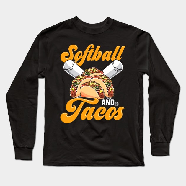 Softball And Tacos Players & Coaches Teammate Long Sleeve T-Shirt by theperfectpresents